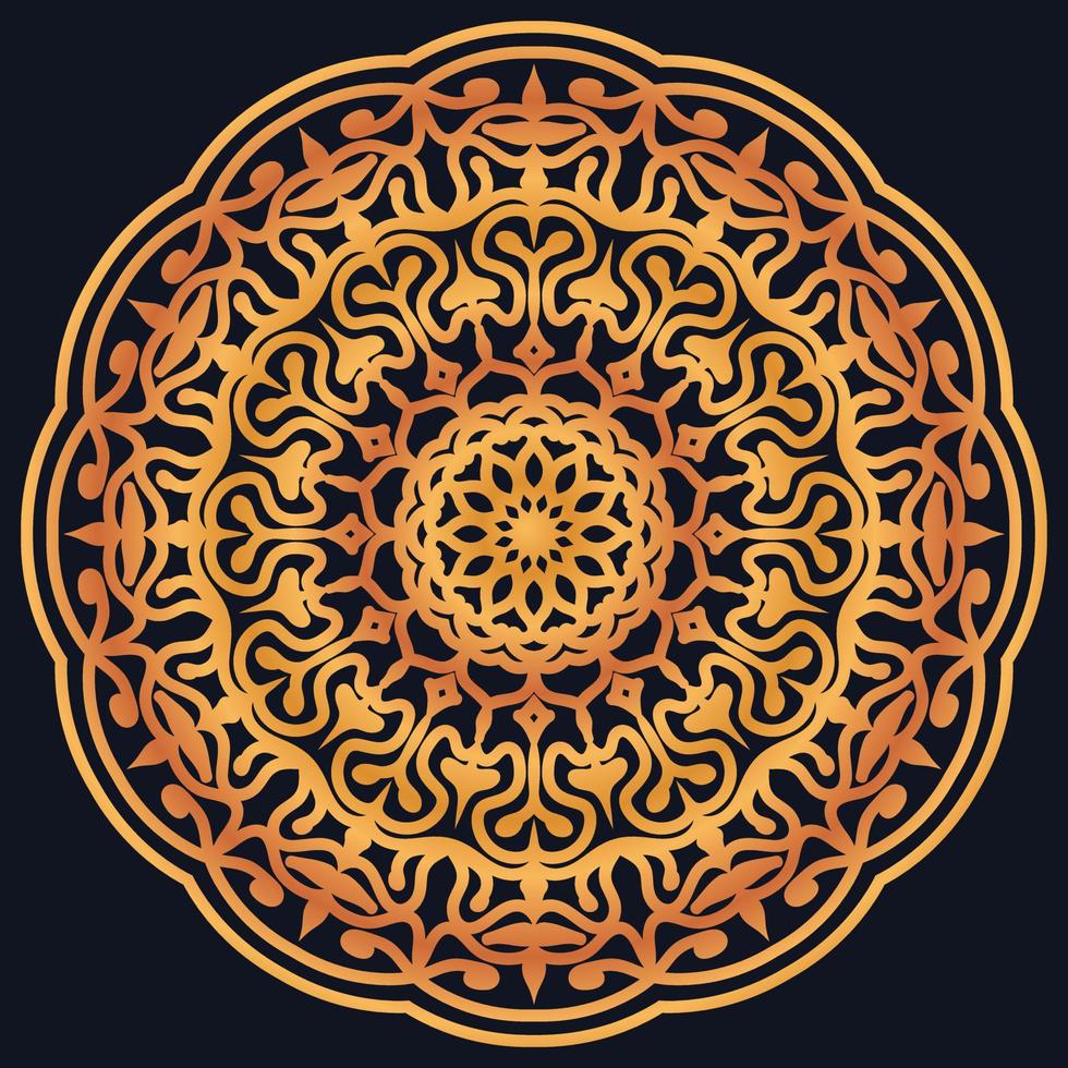 Decorative elements luxury ornament pattern gradient mandala design vector