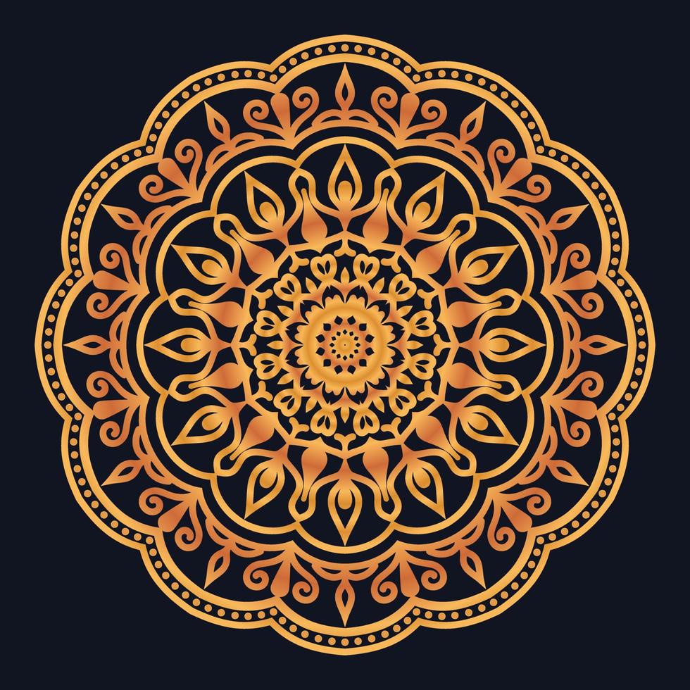 Decorative elements luxury ornament pattern gradient mandala design vector