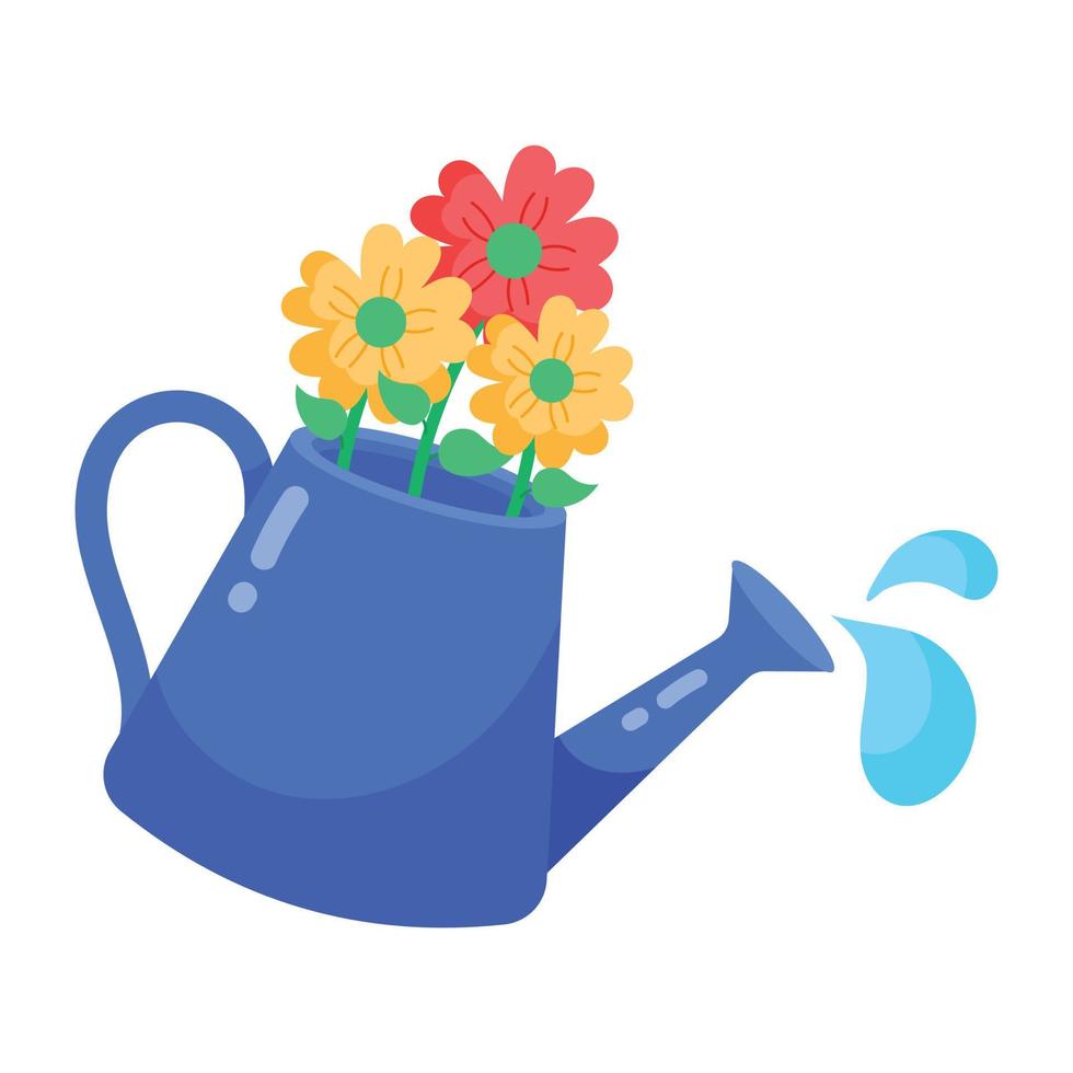 Trendy Flower Can vector
