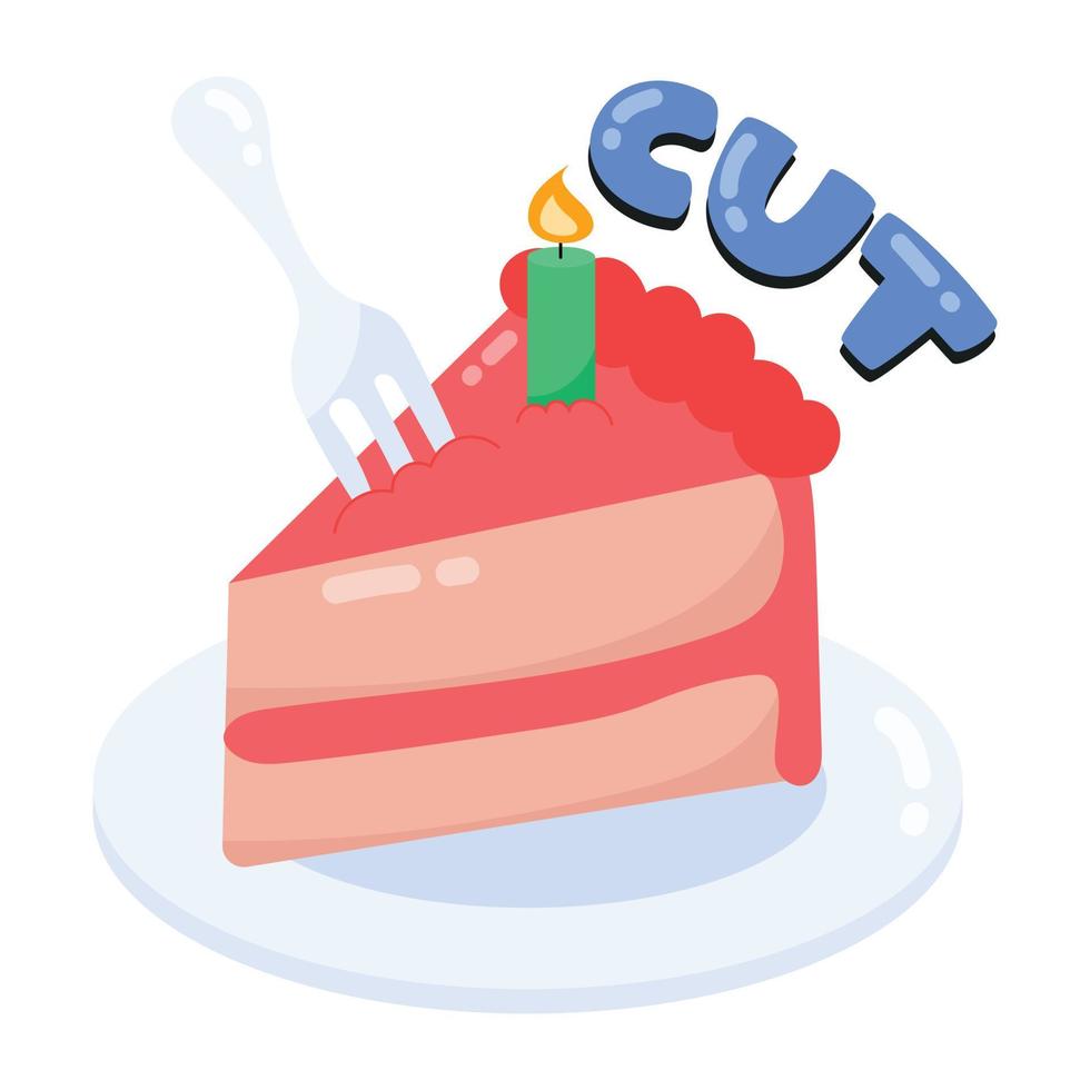 Trendy Cut Cake vector