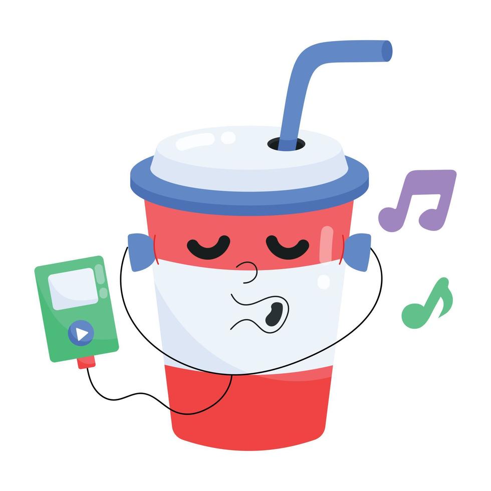 Trendy Music Drink vector