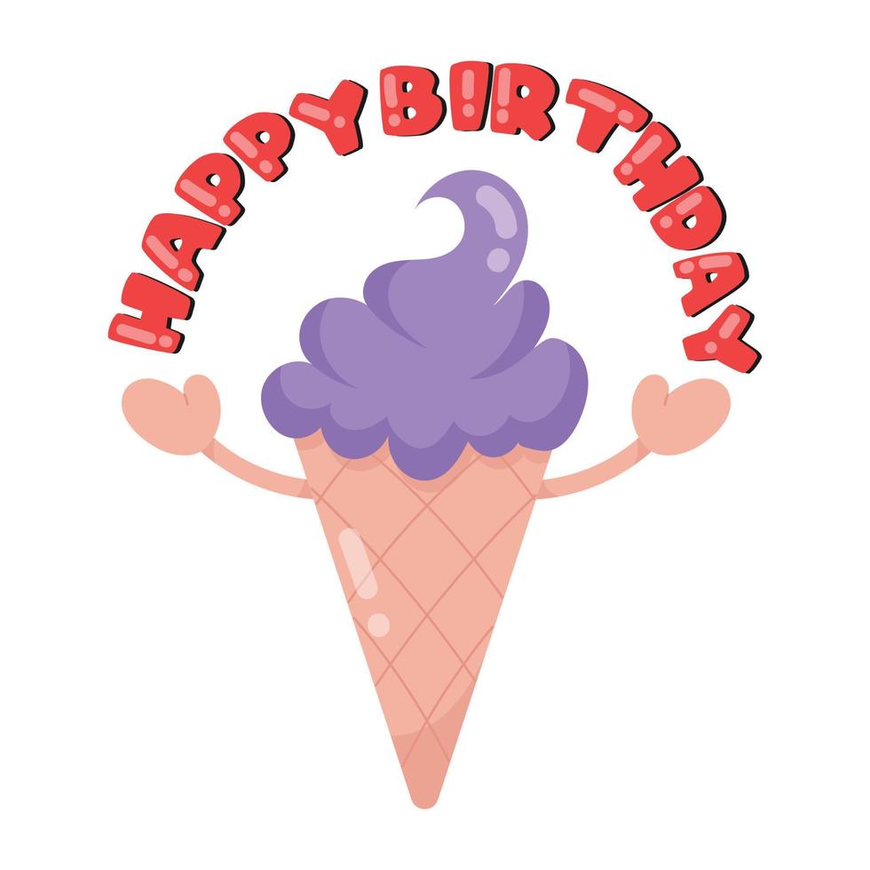 Trendy Birthday Cone vector