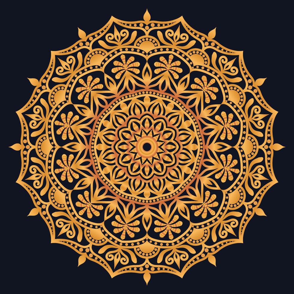 Decorative elements luxury ornament pattern gradient mandala design vector