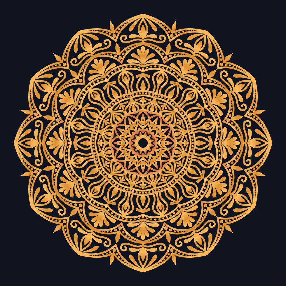 Decorative elements luxury ornament pattern gradient mandala design vector