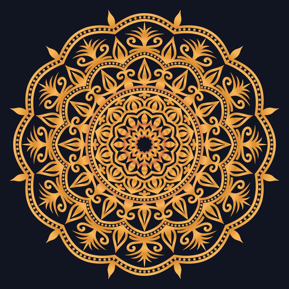 Decorative elements luxury ornament pattern gradient mandala design vector