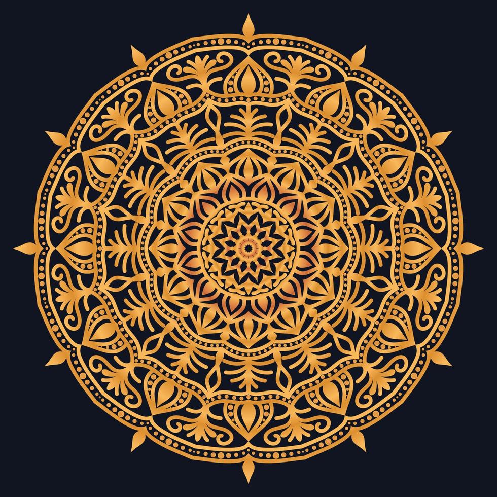 Decorative elements luxury ornament pattern gradient mandala design vector