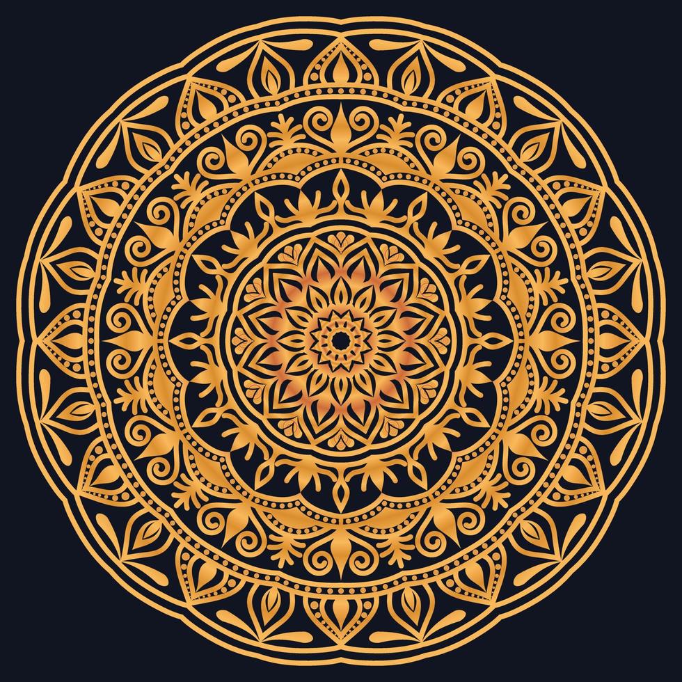 Decorative elements luxury ornament pattern gradient mandala design vector