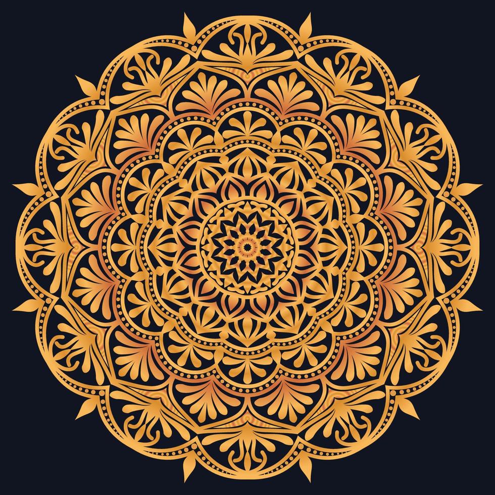 Decorative elements luxury ornament pattern gradient mandala design vector