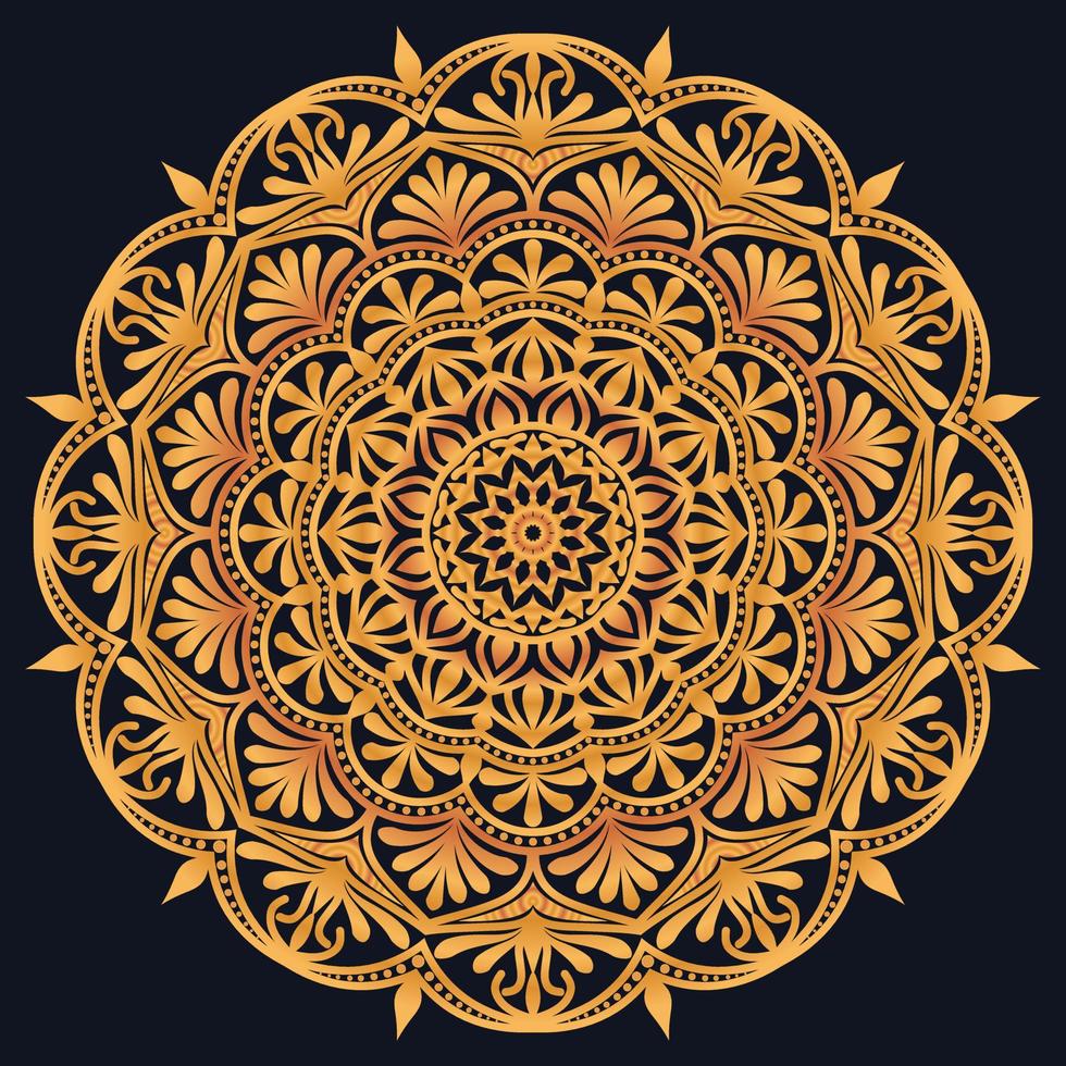 Decorative elements luxury ornament pattern gradient mandala design vector