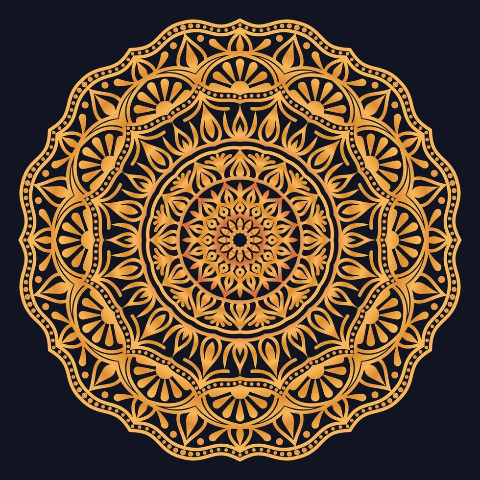 Decorative elements luxury ornament pattern gradient mandala design vector