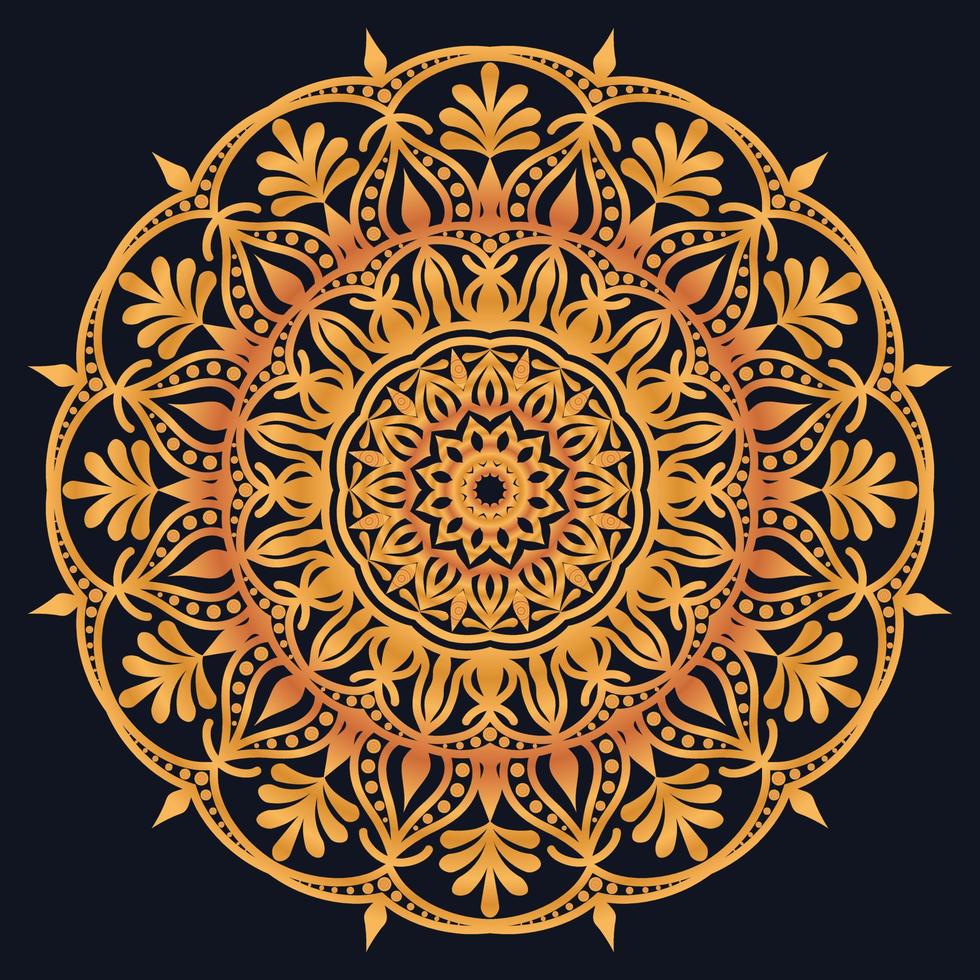 Decorative elements luxury ornament pattern gradient mandala design vector