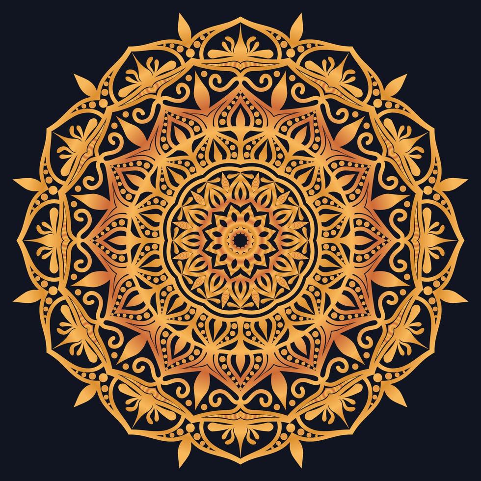 Decorative elements luxury ornament pattern gradient mandala design vector