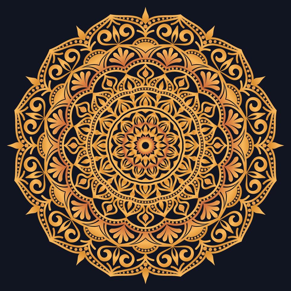 Decorative elements luxury ornament pattern gradient mandala design vector