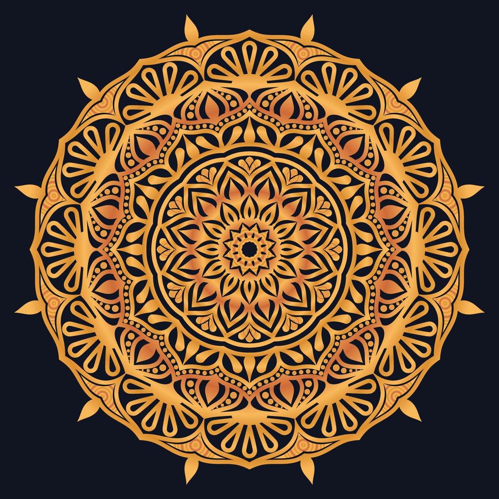 Decorative elements luxury ornament pattern gradient mandala design vector
