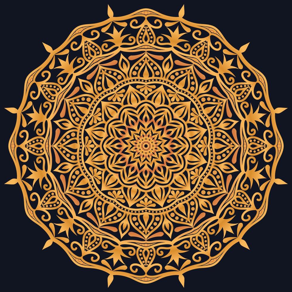 Decorative elements luxury ornament pattern gradient mandala design vector