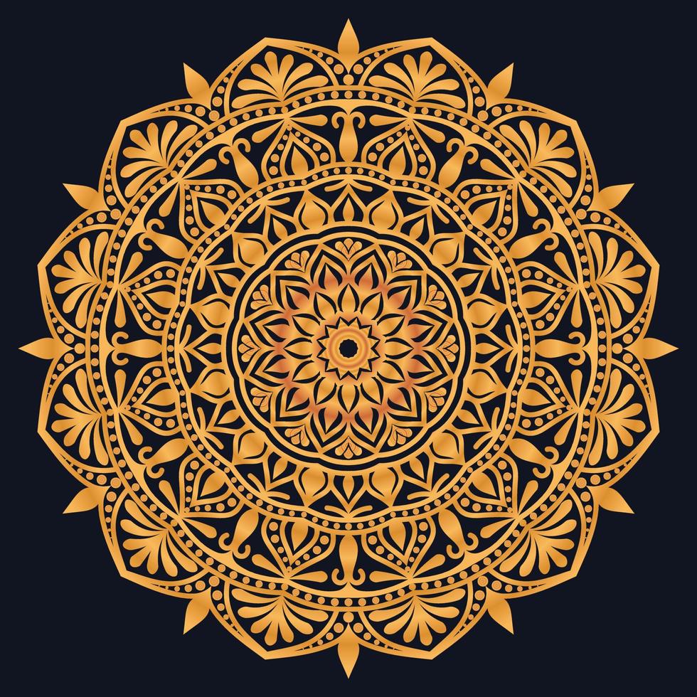 Decorative elements luxury ornament pattern gradient mandala design vector