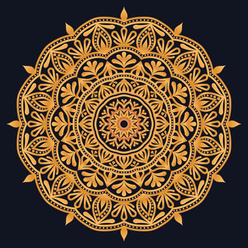 Decorative elements luxury ornament pattern gradient mandala design vector