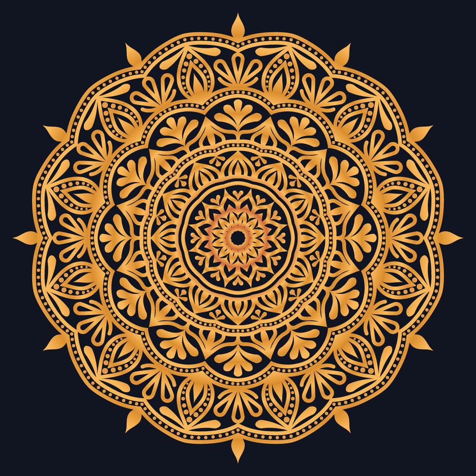 Decorative elements luxury ornament pattern gradient mandala design vector