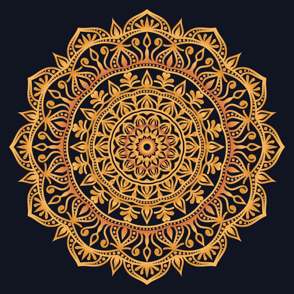Decorative elements luxury ornament pattern gradient mandala design vector