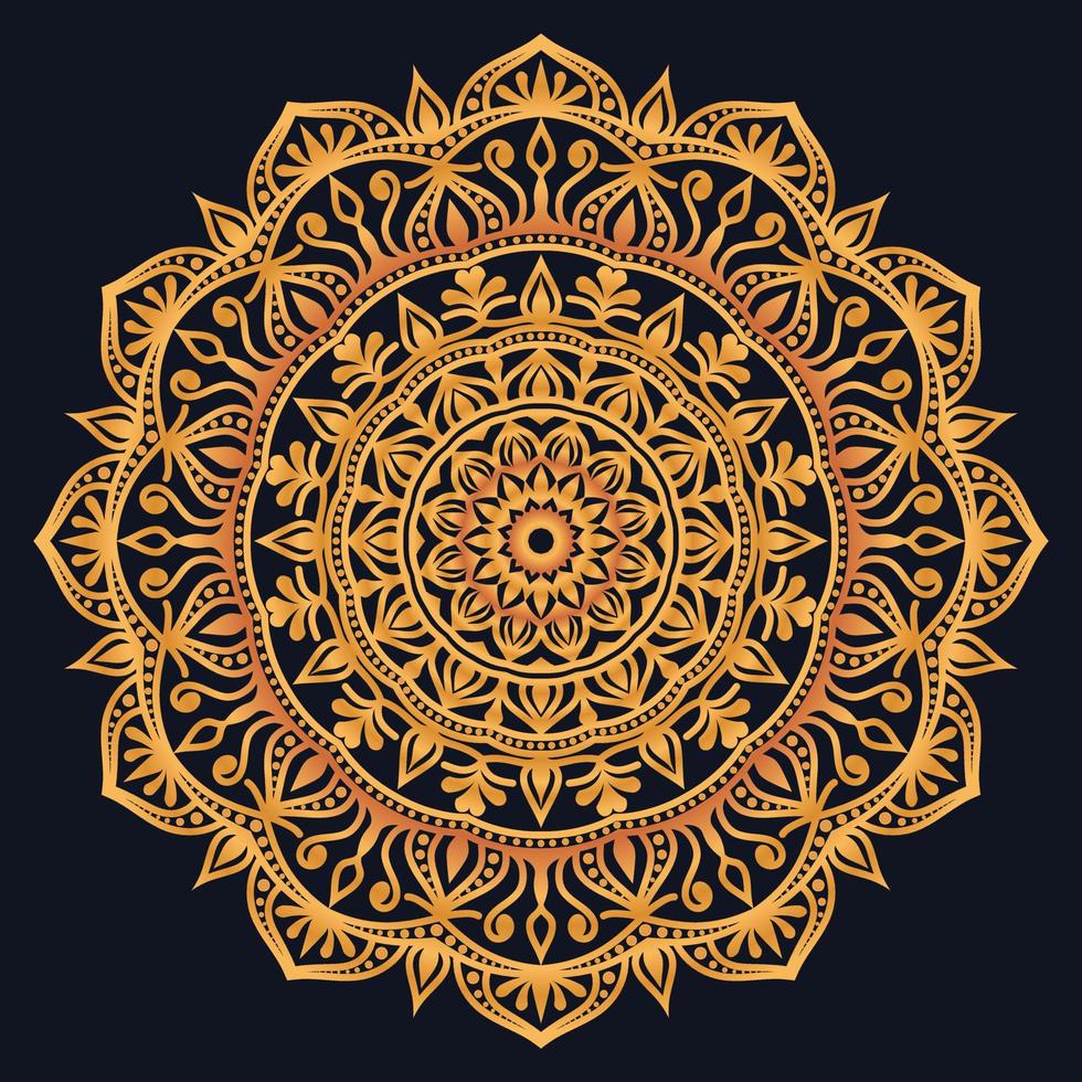 Decorative elements luxury ornament pattern gradient mandala design vector