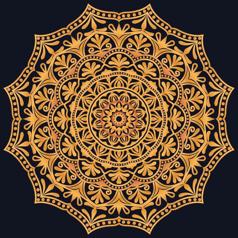 Decorative elements luxury ornament pattern gradient mandala design vector