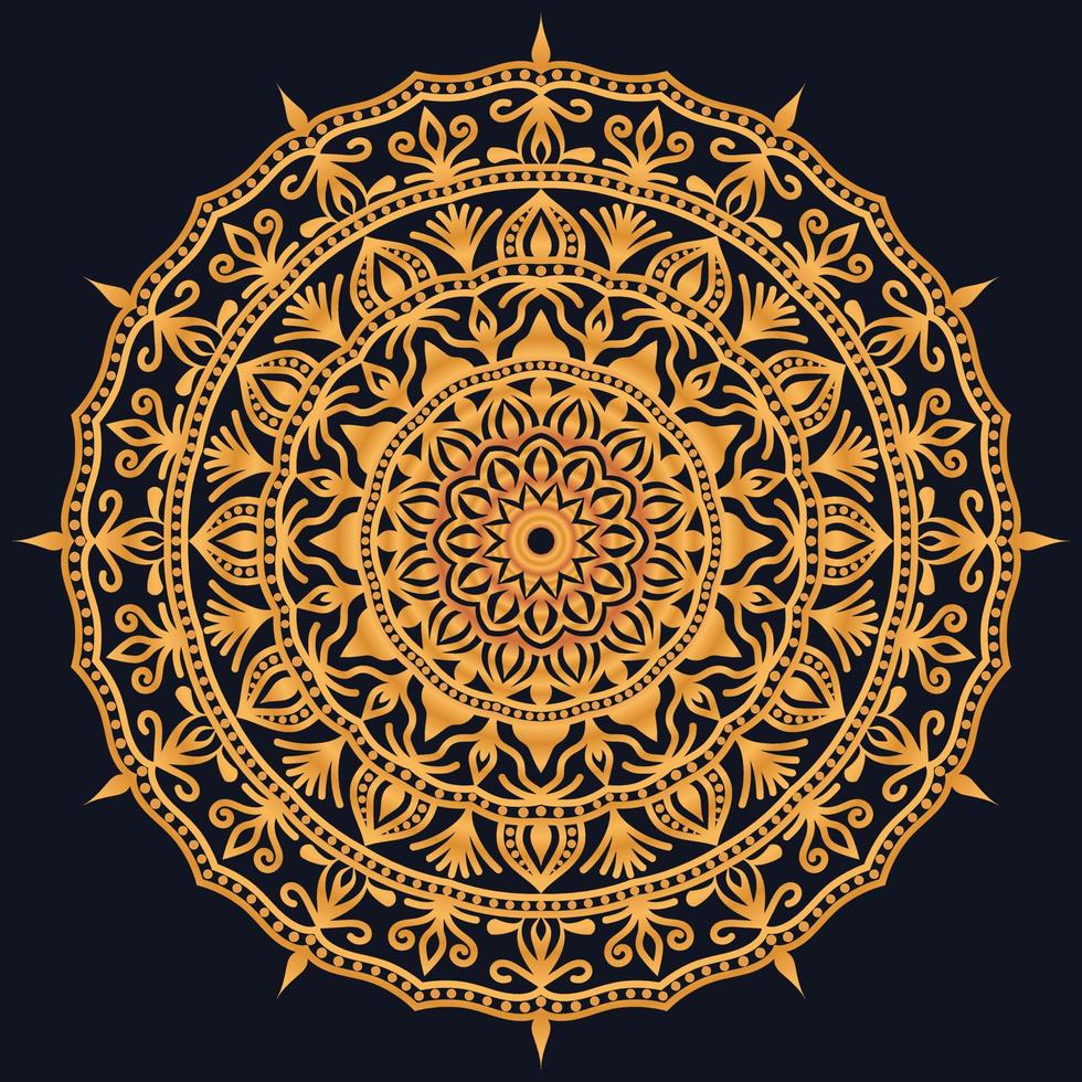 Decorative elements luxury ornament pattern gradient mandala design vector