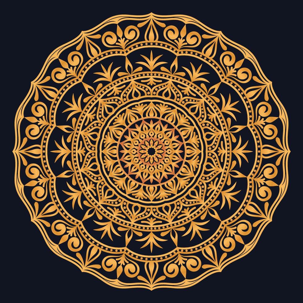 Decorative elements luxury ornament pattern gradient mandala design vector