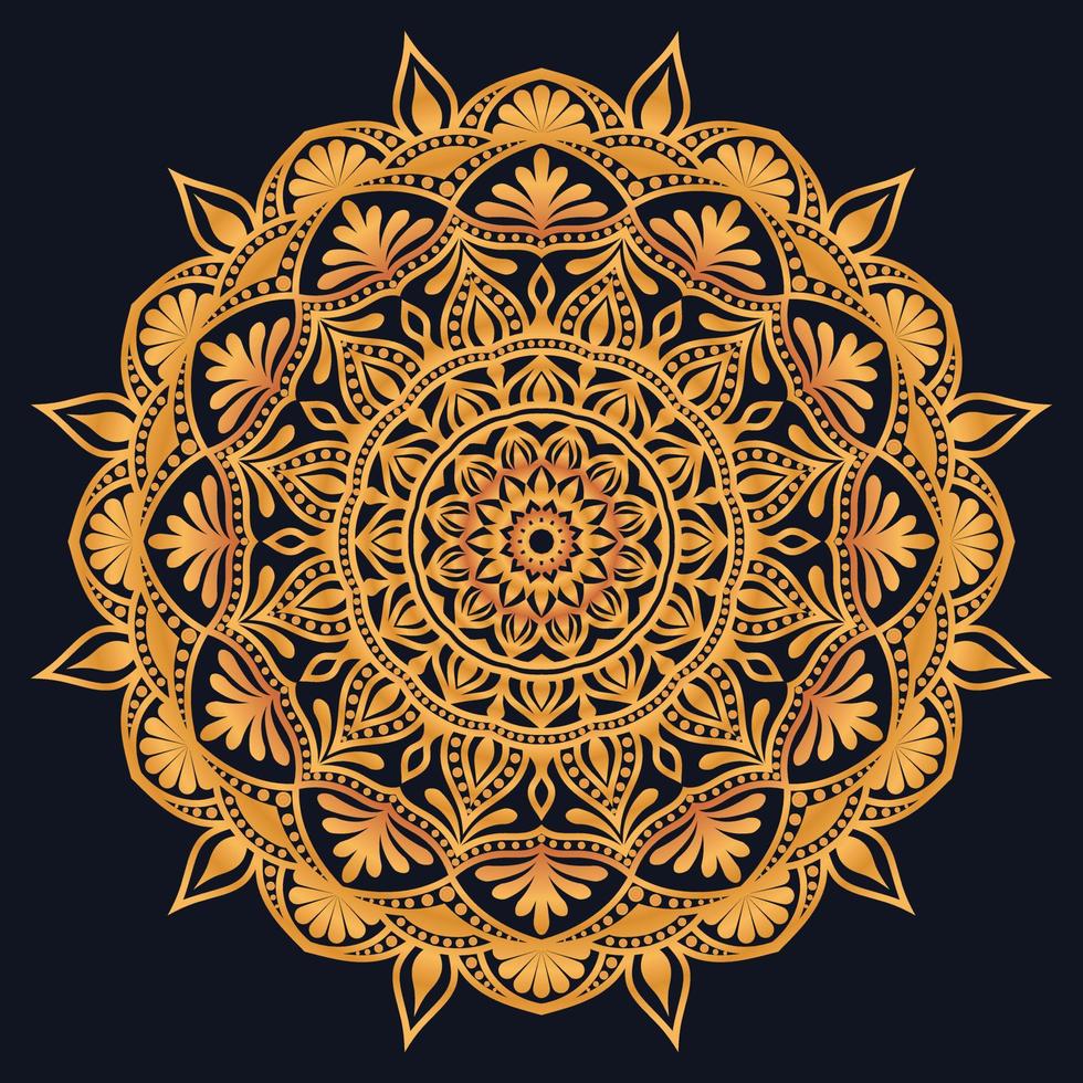 Decorative elements luxury ornament pattern gradient mandala design vector