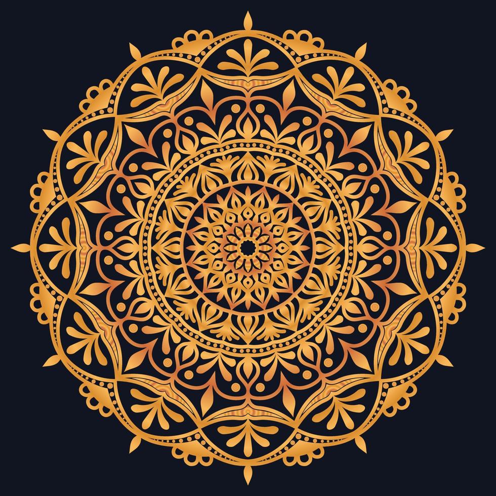 Decorative elements luxury ornament pattern gradient mandala design vector