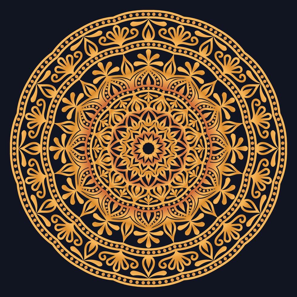 Decorative elements luxury ornament pattern gradient mandala design vector