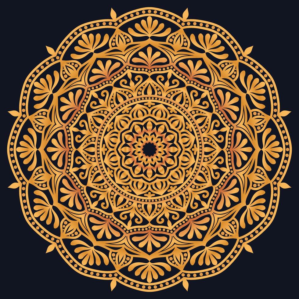 Decorative elements luxury ornament pattern gradient mandala design vector