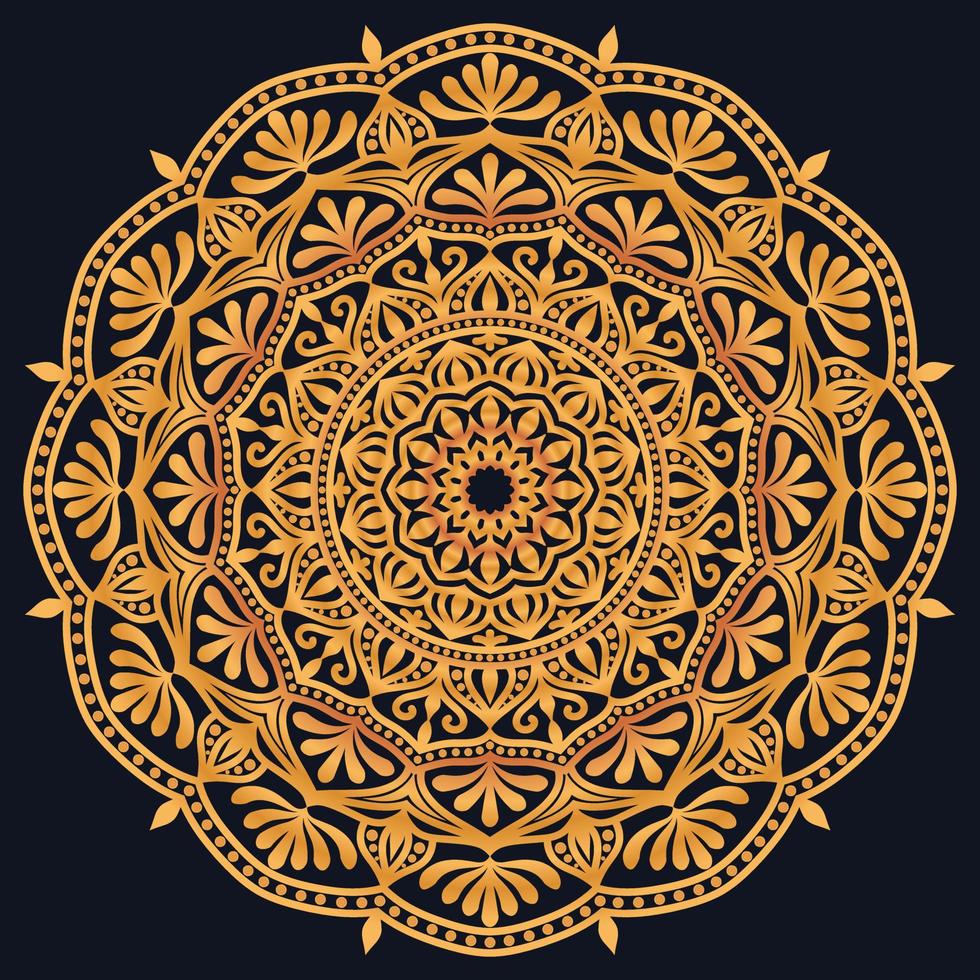 elementos decorativos lujo ornamento patrón gradiente mandala diseño vector