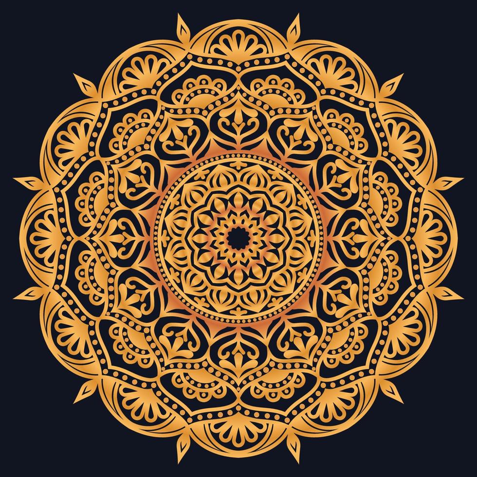 Decorative elements luxury ornament pattern gradient mandala design vector