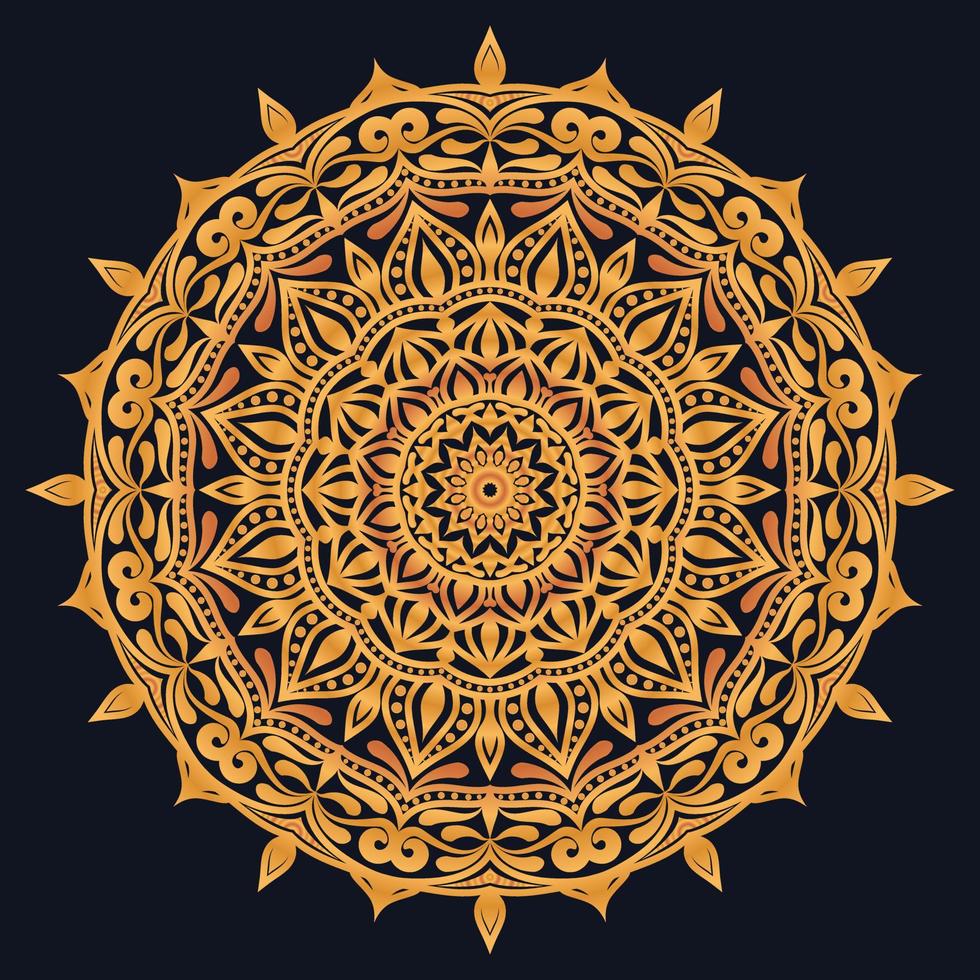 Decorative elements luxury ornament pattern gradient mandala design vector