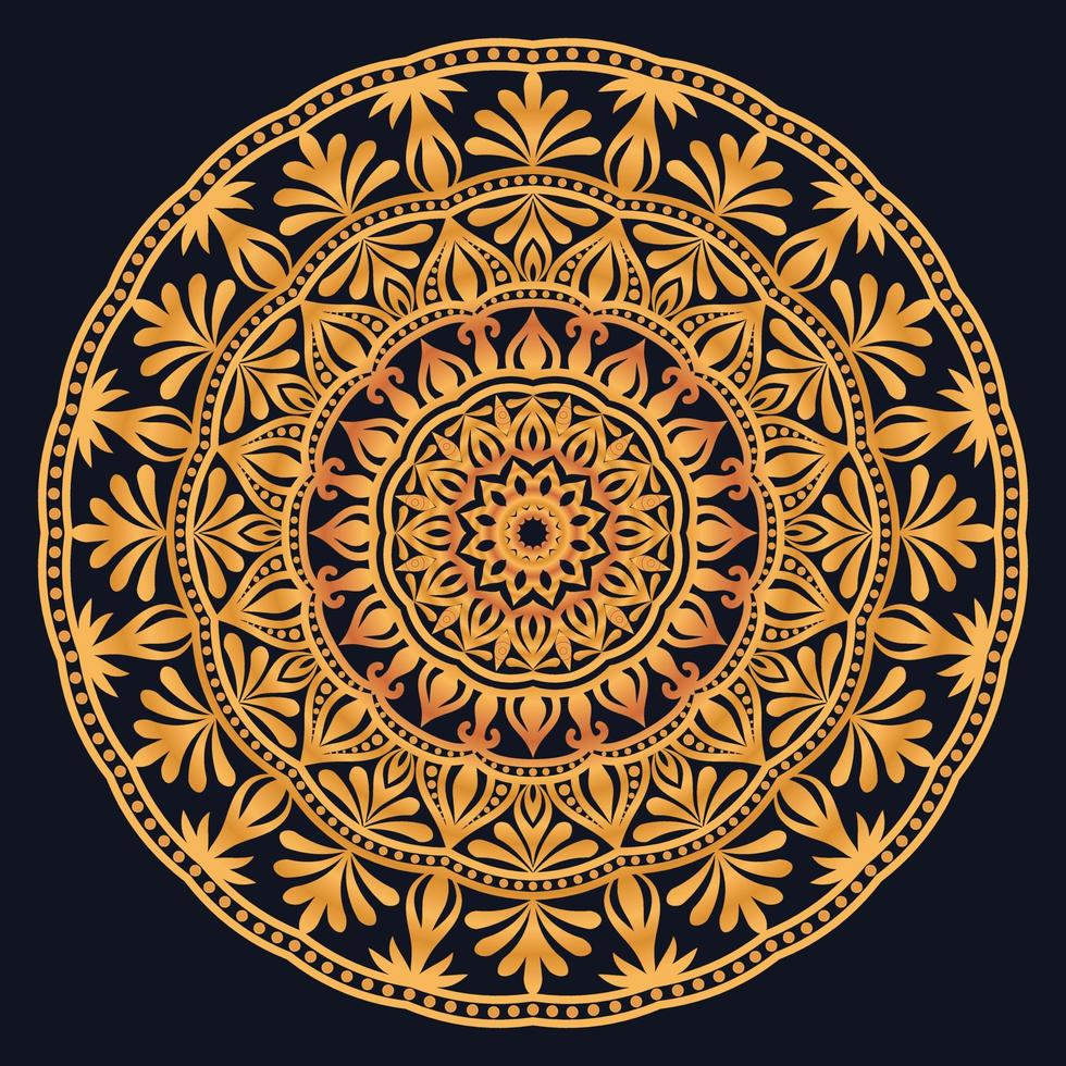 Decorative elements luxury ornament pattern gradient mandala design vector