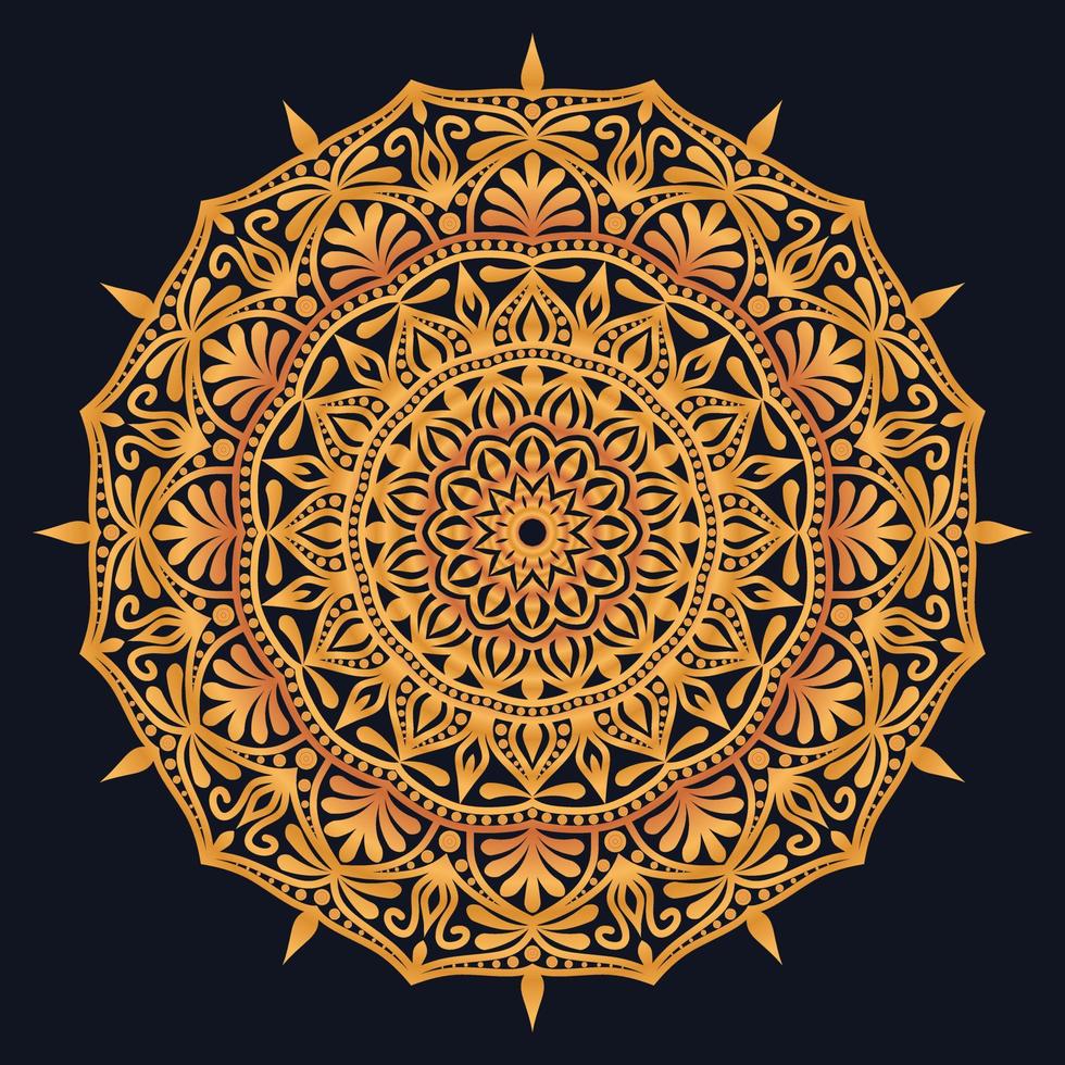 Decorative elements luxury ornament pattern gradient mandala design vector