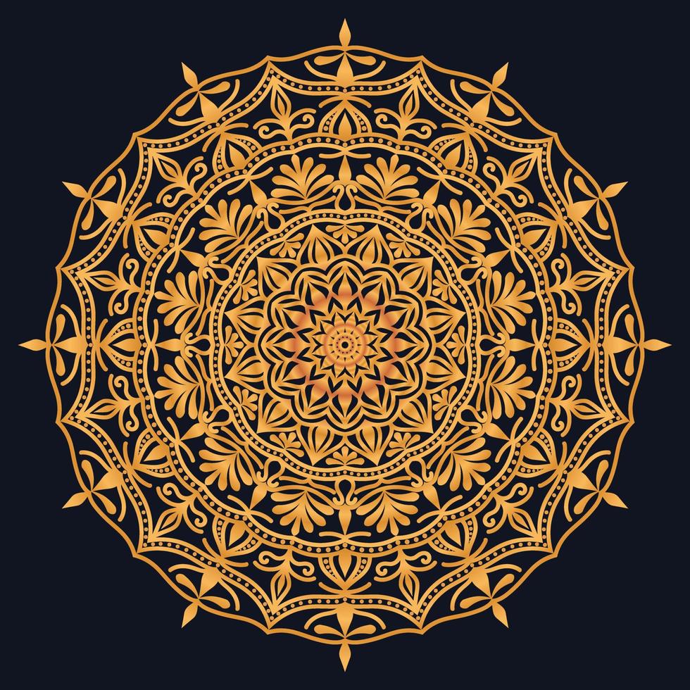 Decorative elements luxury ornament pattern gradient mandala design vector