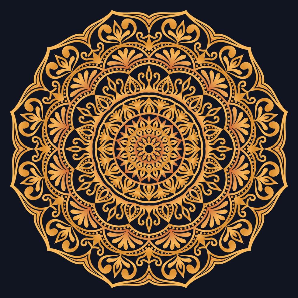 Decorative elements luxury ornament pattern gradient mandala design vector