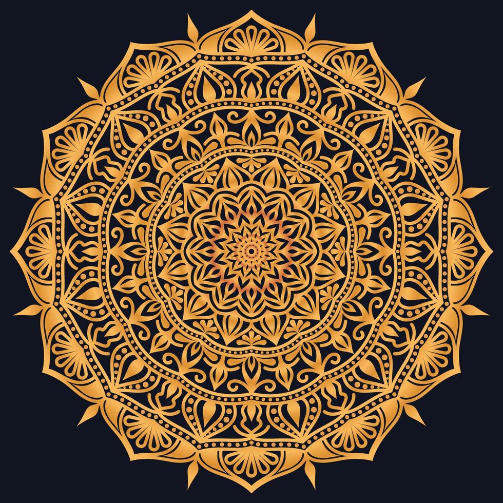 Decorative elements luxury ornament pattern gradient mandala design vector