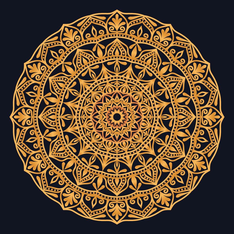 Decorative elements luxury ornament pattern gradient mandala design vector