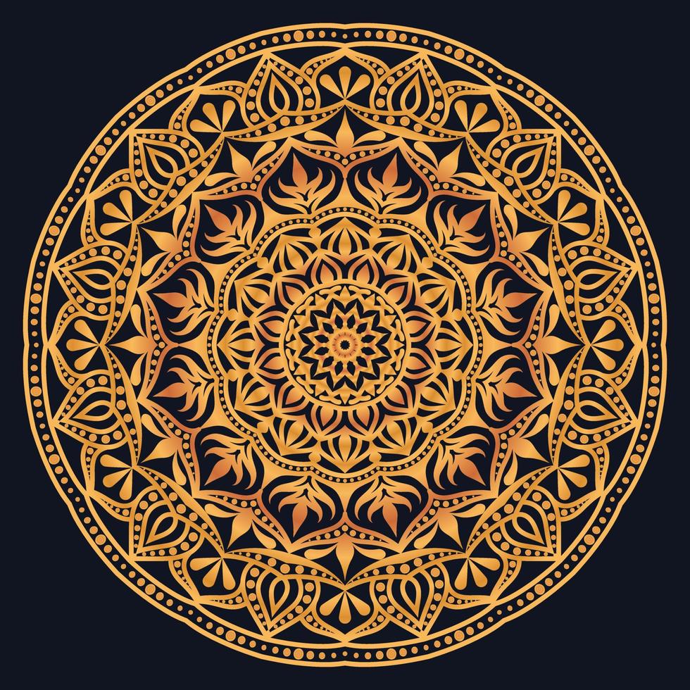 Decorative elements luxury ornament pattern gradient mandala design vector