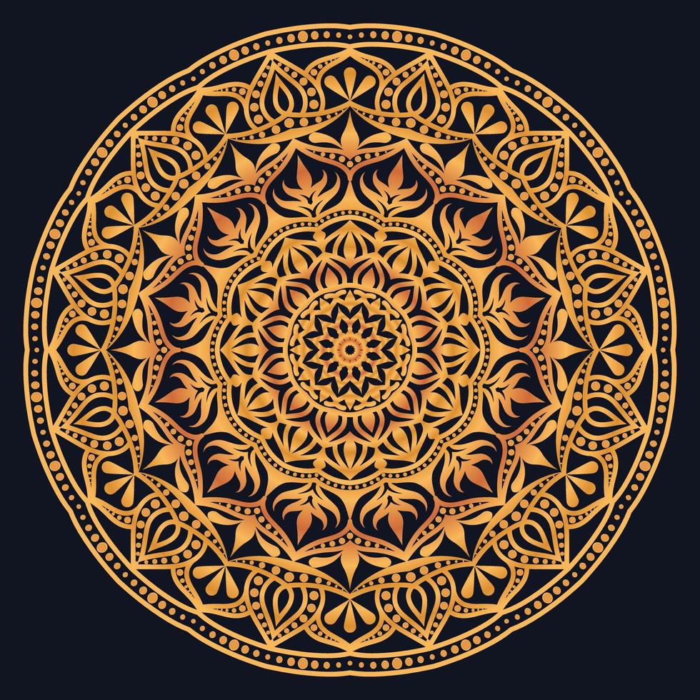 Decorative elements luxury ornament pattern gradient mandala design vector