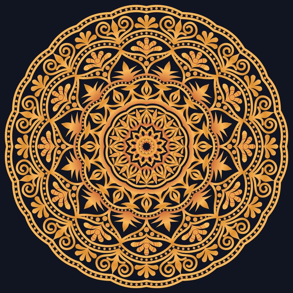 Decorative elements luxury ornament pattern gradient mandala design vector