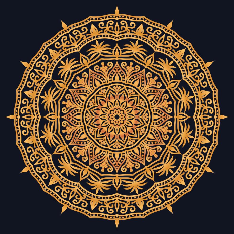 Decorative elements luxury ornament pattern gradient mandala design vector