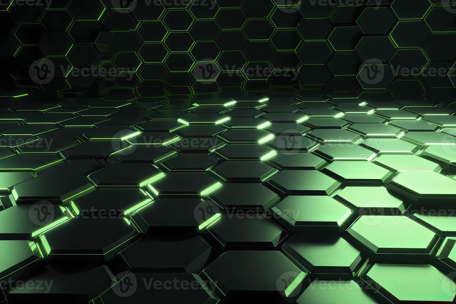 Abstract futuristic surface concept with hexagons. Trendy sci-fi technology background photo