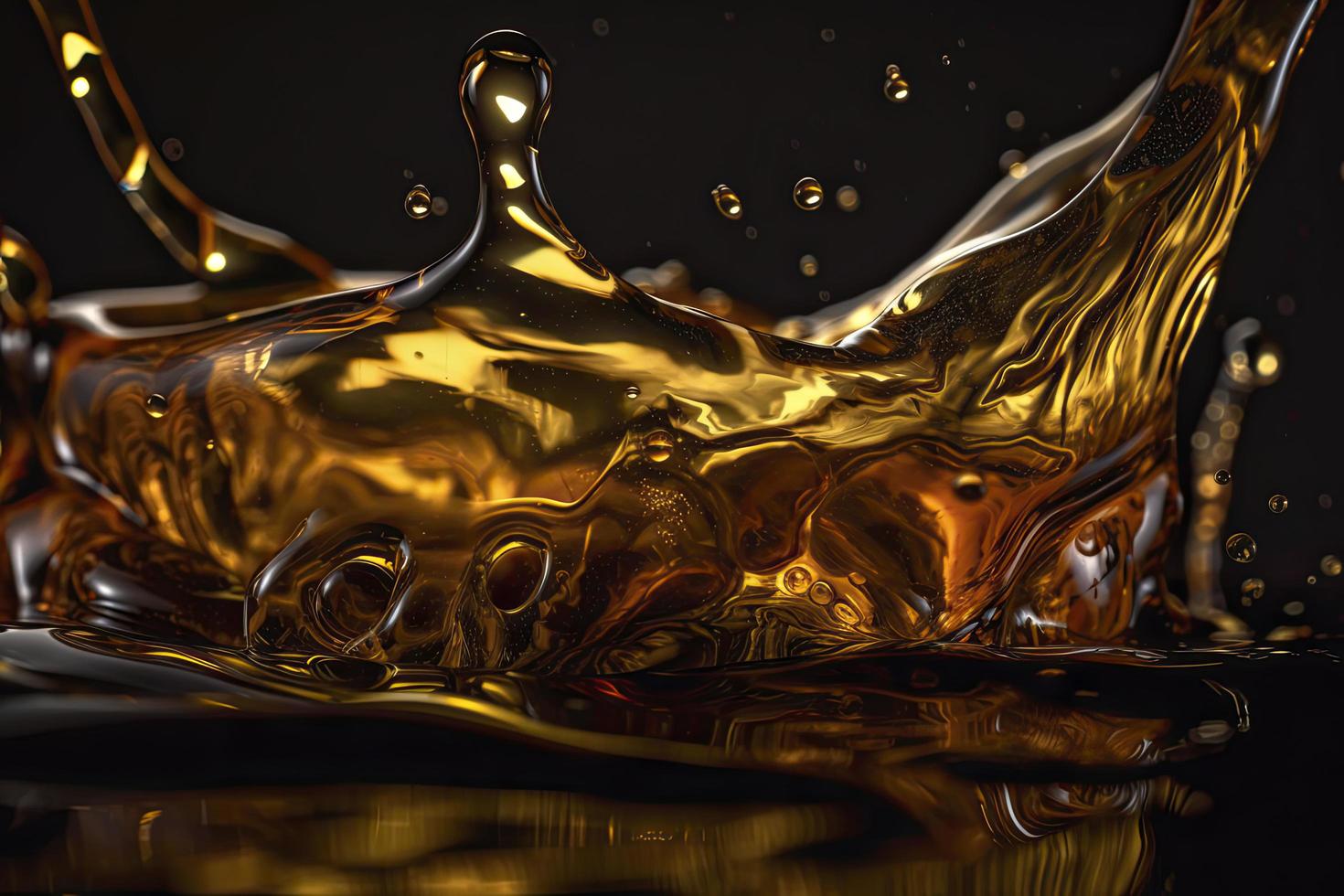 Oil splashes close-up photo