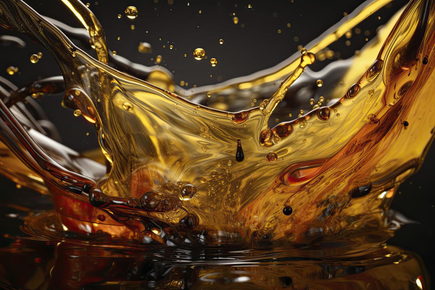 Oil splashes close-up photo