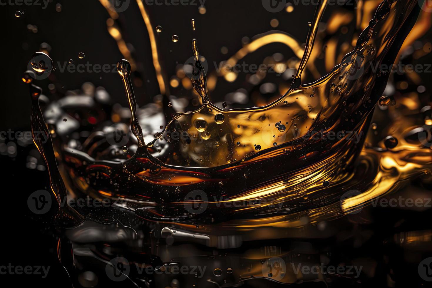 Oil splashes close-up photo