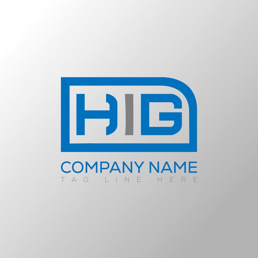 HIG letter logo creative design. HIG unique design. vector
