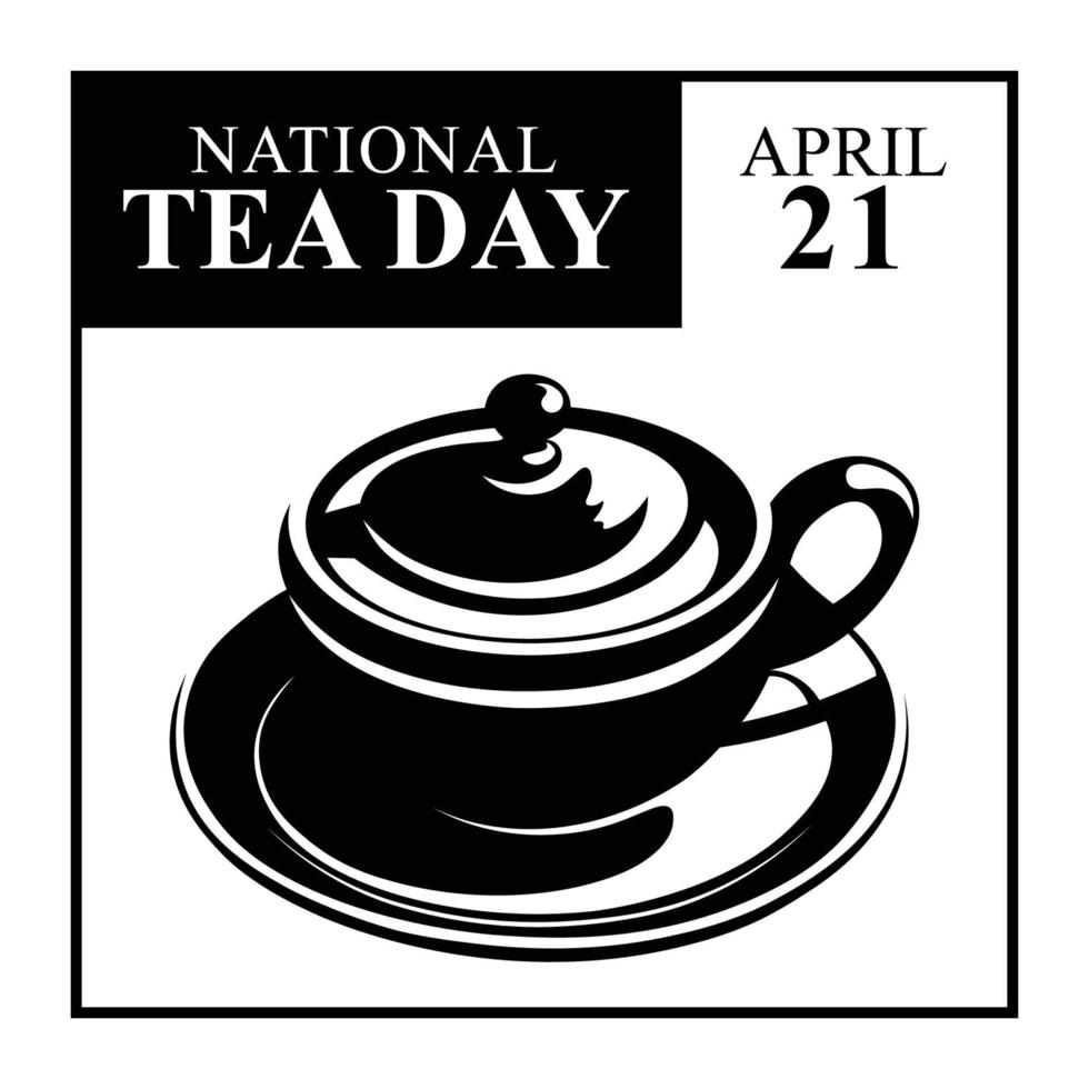 National Tea Day background. vector